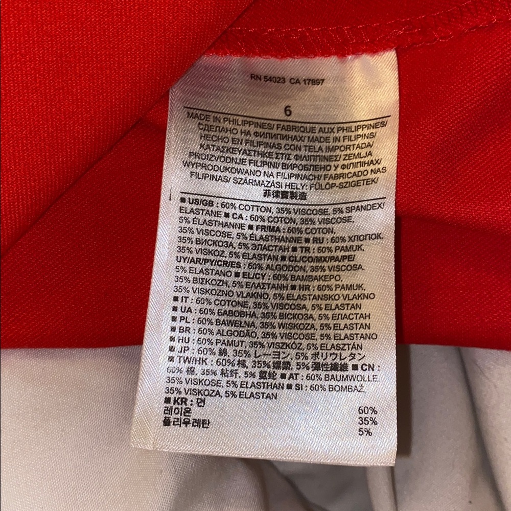 Banana Republic Dress Sz 6 Red Fit & Flare Sleeveless Below Knee Zipper Y2K - Picture 9 of 9